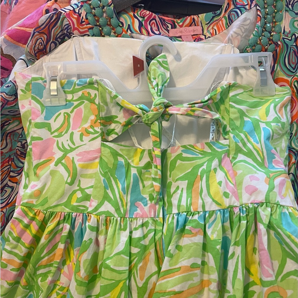 Tropical Print Kids Dress - Picture 2 of 2